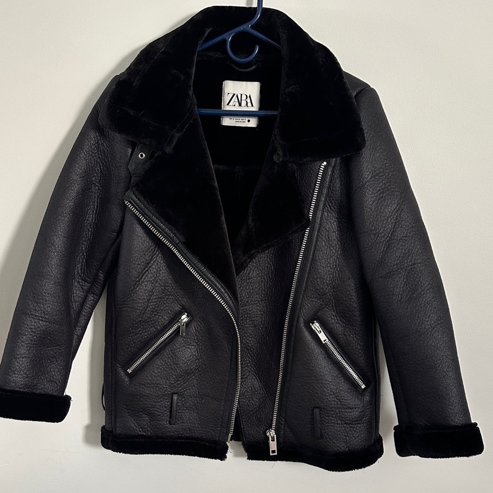 Zara Women’s XS Black Faux Leather Jacket